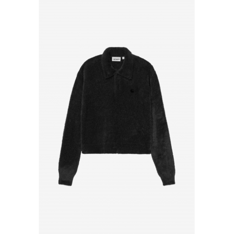 CARHARTT WIP W' L/S MARINE POLO SWEATER BLACK / BLACK