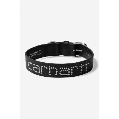 CARHARTT WIP SCRIPT STUDS DOG COLLAR BLACK M/L