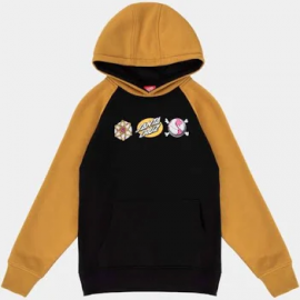 SANTA CRUZ YOUTH HOODIE KNIBBS CRYPTIC RAGLAN BLACK / MUSTARD