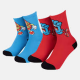 SANTA CRUZ YOUTH SOCKS DUDE  DUDE BLUE & DUDE RED