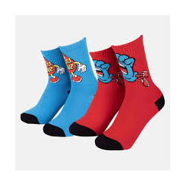 SANTA CRUZ YOUTH SOCKS DUDE  DUDE BLUE & DUDE RED