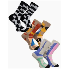 VOLCOM PRINT MIXER SOCK 3 PK MULTI