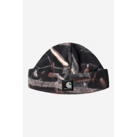 CARHARTT WIP BLEVIN BEANIE CAMO FEATHER TREE BLACK