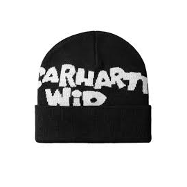 CARHARTT WIP CUT OUT BEANIE BLACK / WHITE