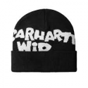 CARHARTT WIP CUT OUT BEANIE BLACK / WHITE