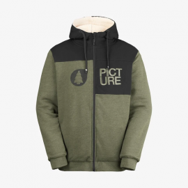 PICTURE BASEMENT PLUSH ZIP HOODIE GRAPE LEAF MELANGE