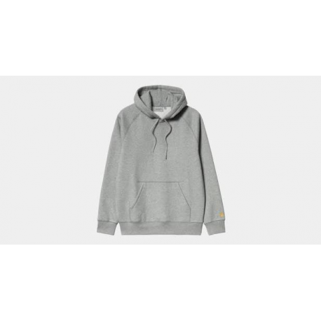 CARHARTT WIP HOODED CHASE SWEAT GREY HEATHER / GOLD