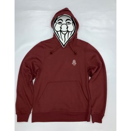 PISOLO BASIC HOODY 38 BURGUNDY (LOGO BLANC)