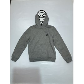 PISOLO JUNIOR BASIC HOODY 95 GREY MELANGE (LOGO NOIR)